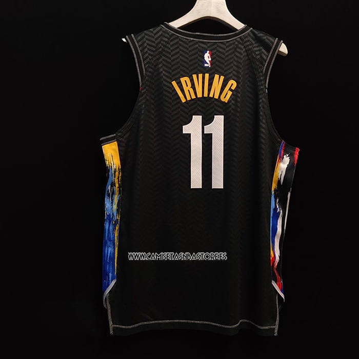 Kyrie Irving NO 11 Camiseta Brooklyn Nets Ciudad Autentico 2020-21 Negro